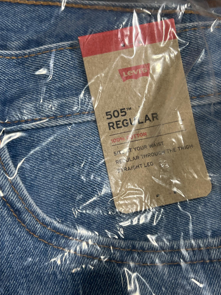 Levi's Men's 505 Regular Fit Jeans , Light Stonewash, new pants