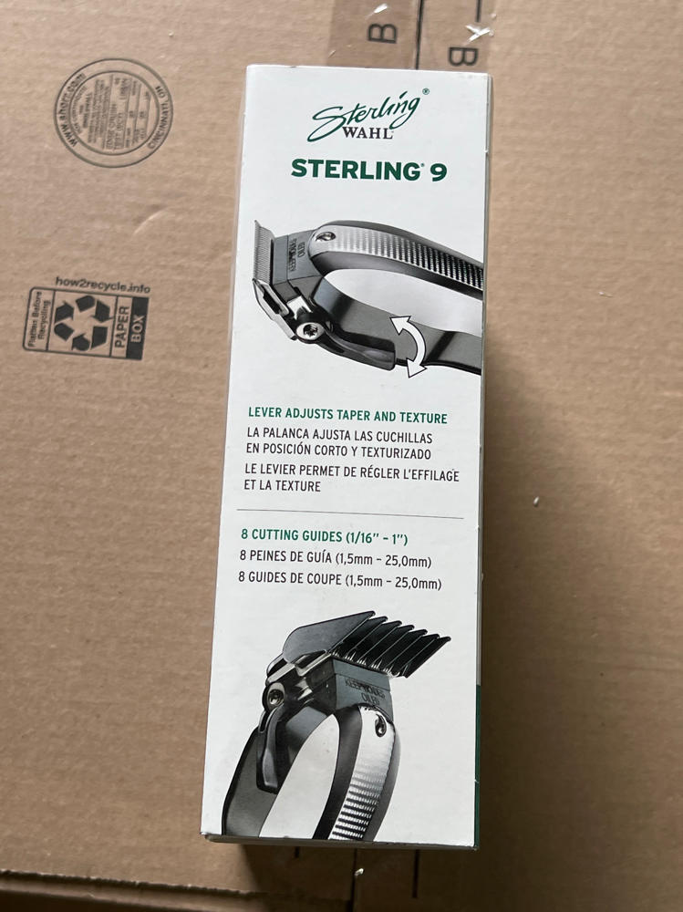 Wahl Professional Sterling 9 Clipper, High-Performance Corded Electric Hair Cutting Tool, Adjustable Blade, Silver
