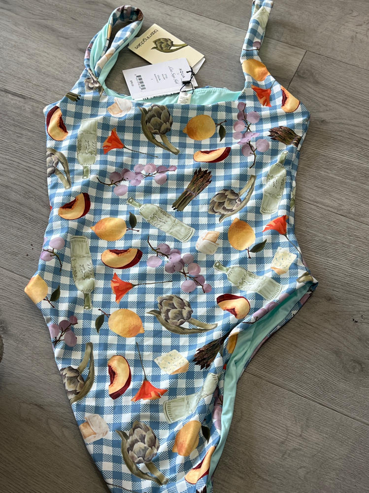 Aqua x Lisa Says Gah Printed One Piece Swimsuit - Exclusive