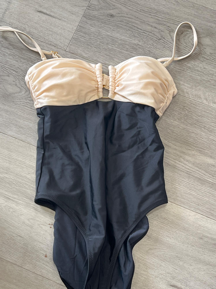 L'AGENCE Resort-Ready Bandeau One-Piece Swimsuit