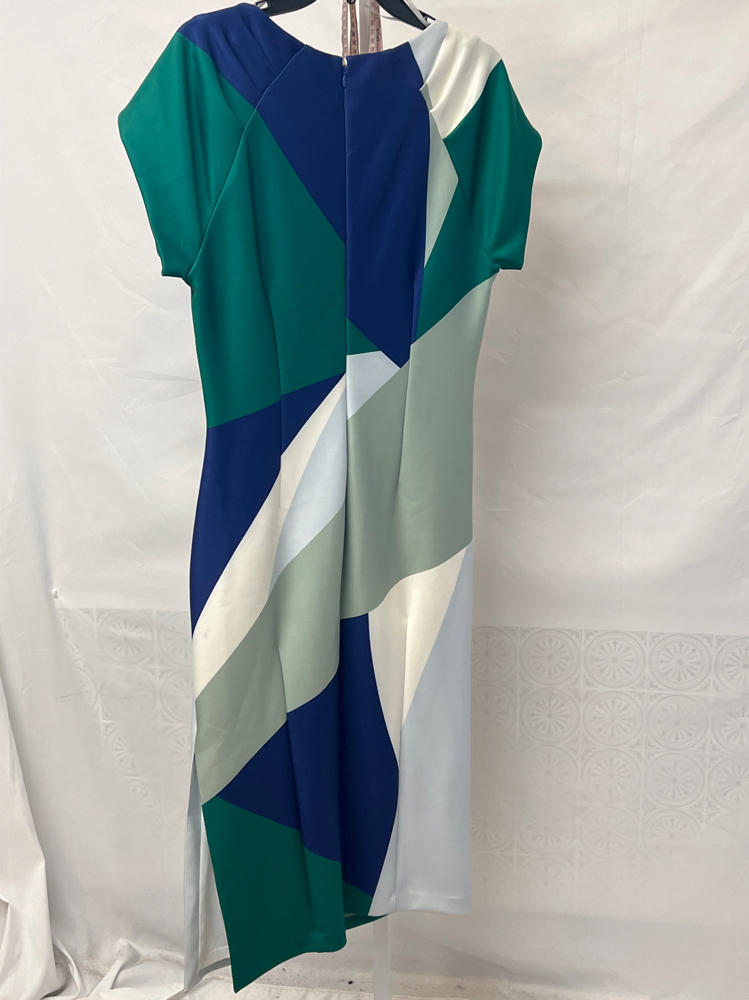 Colorblock Sheath Dress by Donna Karan multi midi dress size 12