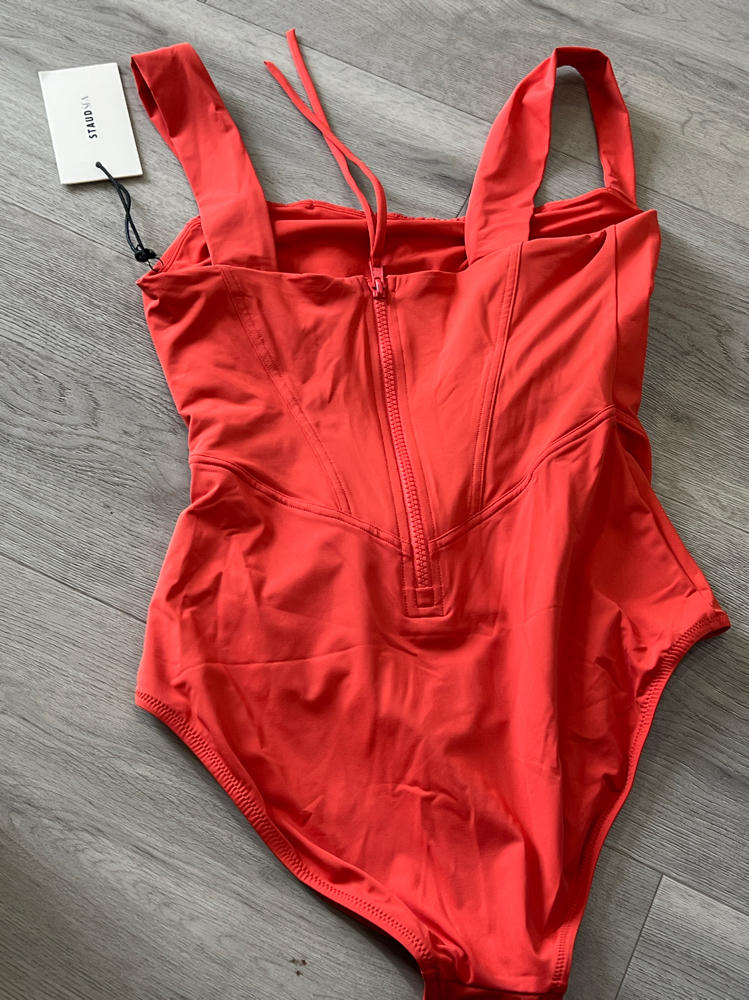 STAUD Women's Adelaide One Piece, Flame, M