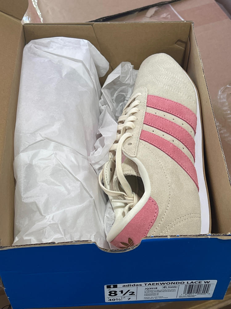 adidas Taekwondo Lace - Women's (JQ3518, Cream White/Bliss Pink)  new sneakers