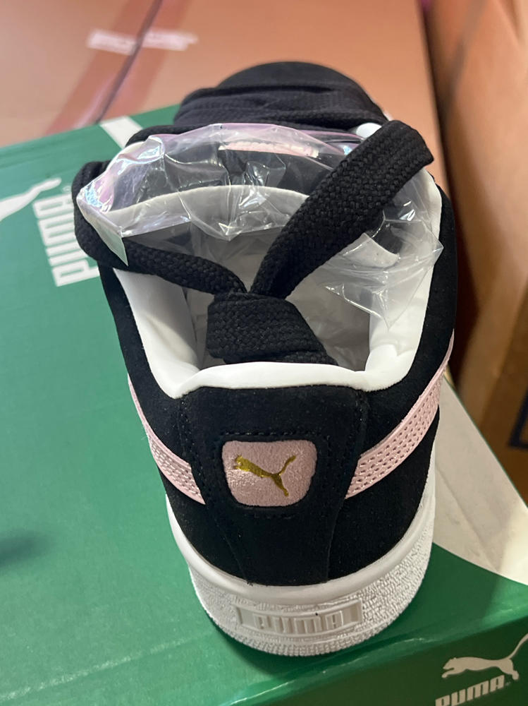 Puma Women's Suede XL Black/Whisp of Pink shoes Medium new