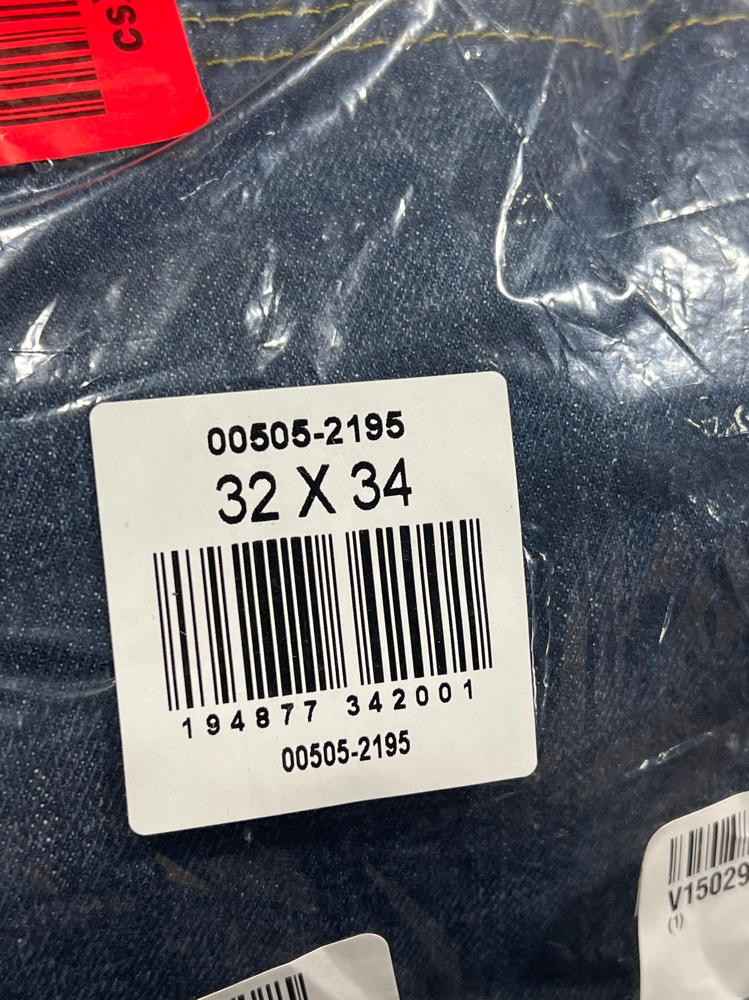 Levi's Men's 505 Regular Fit Jeans, Nail Loop Knot-Dark Indigo, 32W x 34L