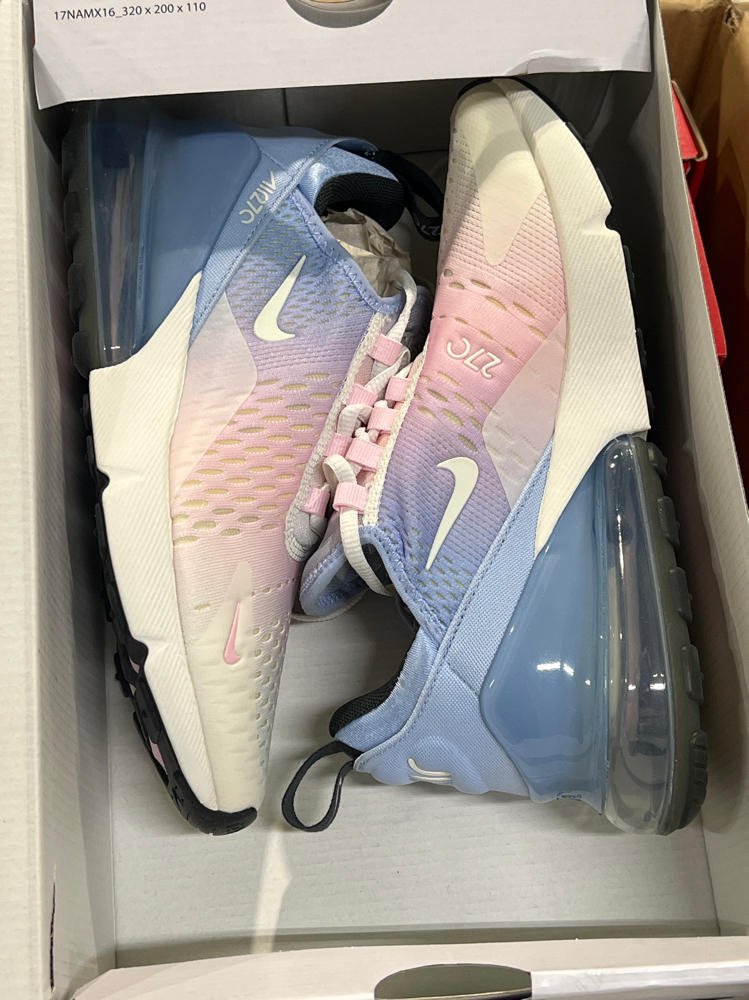 Nike Air Max 270 Women's Shoes (IB4017-468, Aluminum/Alabaster/Pink Foam/Sail) Size 6.5
