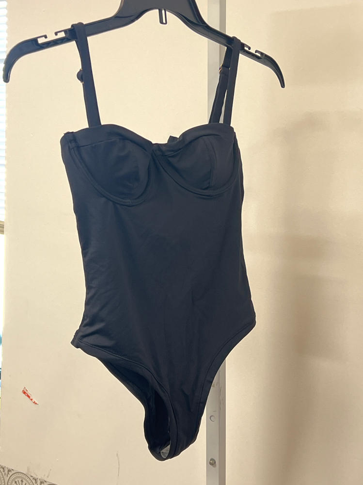 Aqua Underwire One Piece Swimsuit - Exclusive black and pink