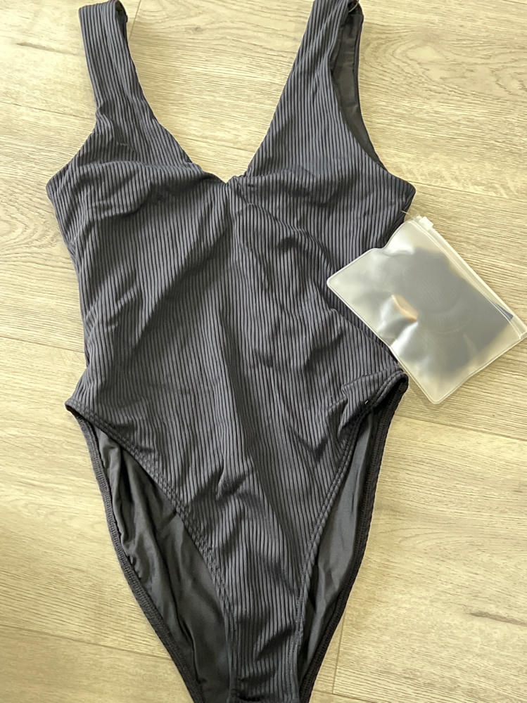 Kim Black Rib One-Piece by Montce
