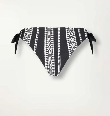 Side Tie Bottom by lemlem black and white