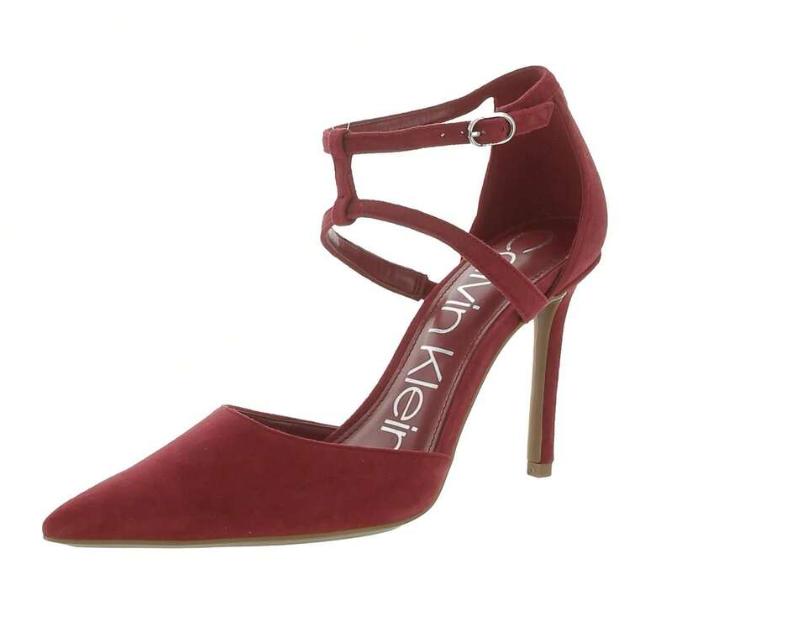 Calvin Klein Dentel Luxe Red 9.5 M dark red new