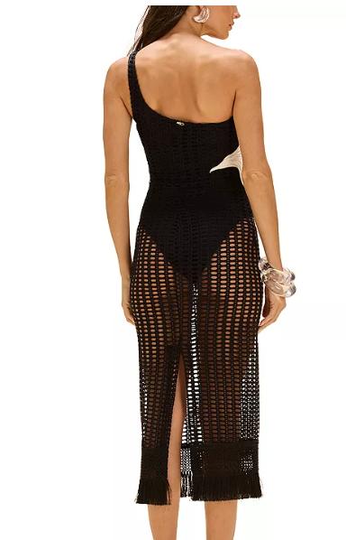 Mesh Printed Beach Dress with Selene Embroidery by PatBO