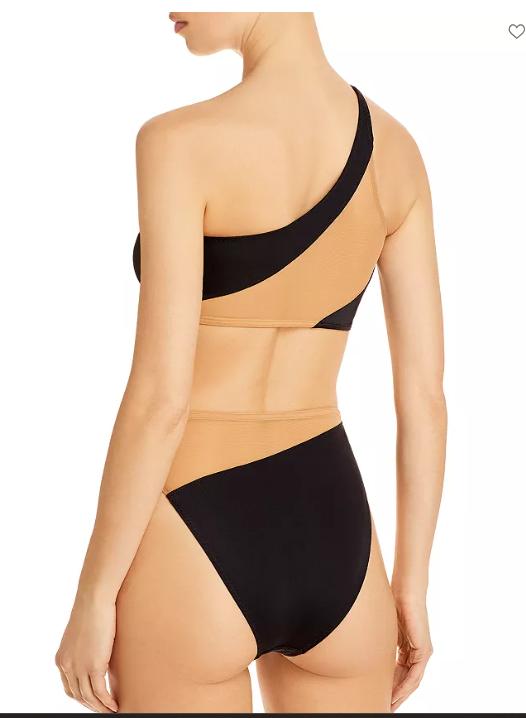 Norma Kamali Snake Mesh Bottoms Black/Nude Mesh MD