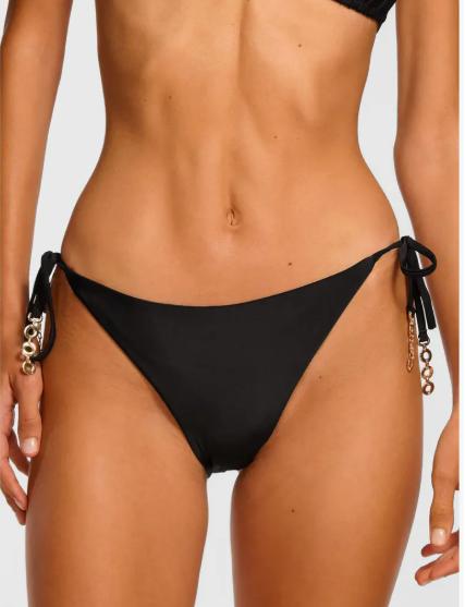 Embellished Heather Tie Bikini by Ramy Brook large black