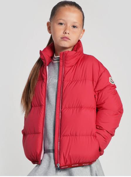Moncler kids Abbadia Down Puffer Jacket for Girls in red