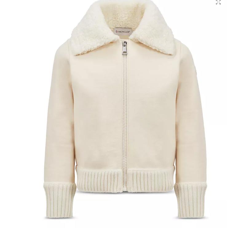 Moncler Girls' Zip Up Cardigan - Big Kid size 12