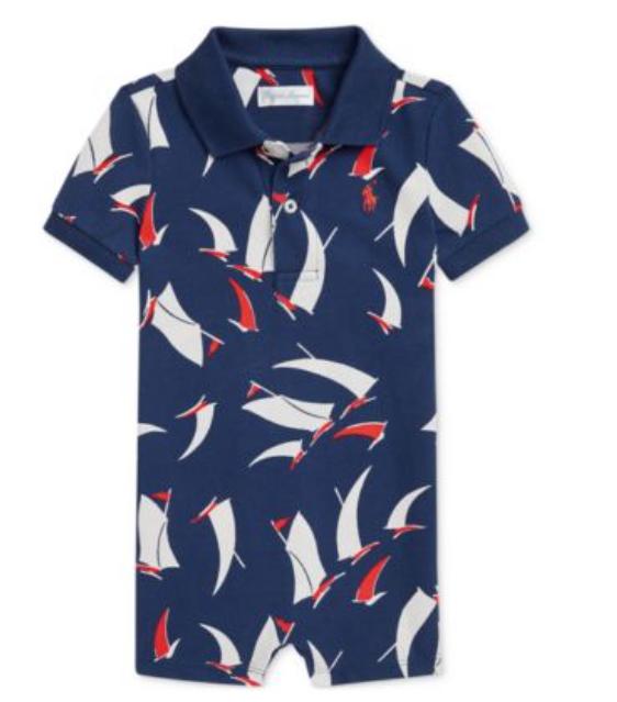 Ralph Lauren Baby Boys Sailboat Print Shortall boys 3m