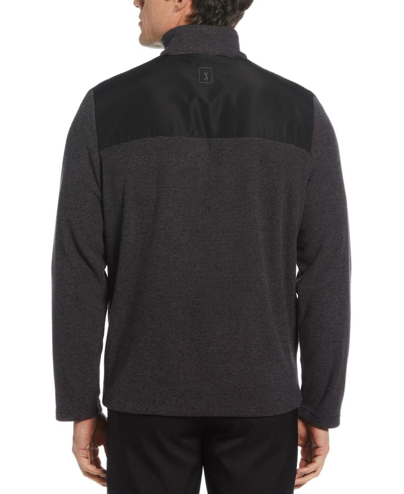 Pga Tour Men's Full-Zip Fleece Jacket - Caviar Heather