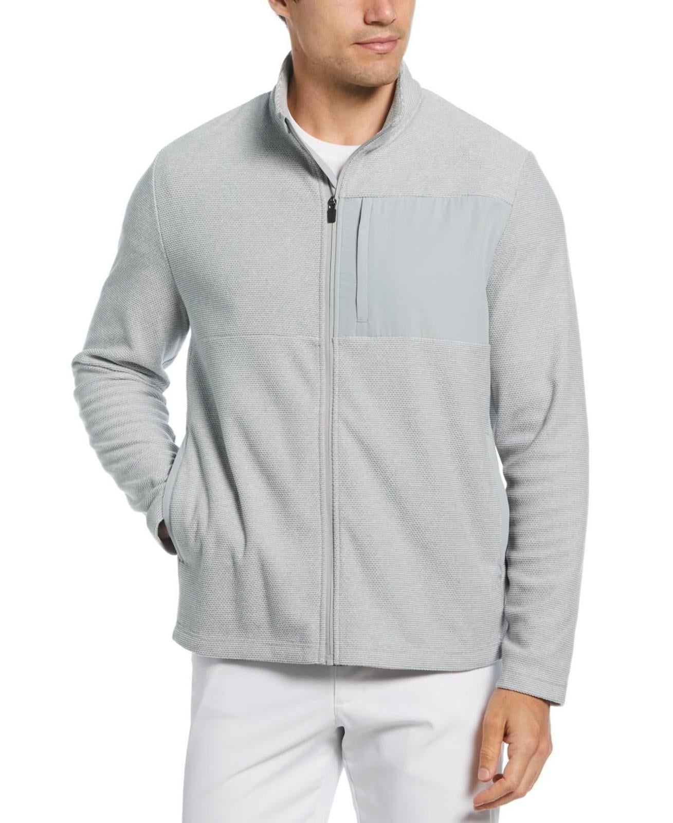 Pga Tour Men's Full-Zip Fleece Jacket - Quarry Hthr