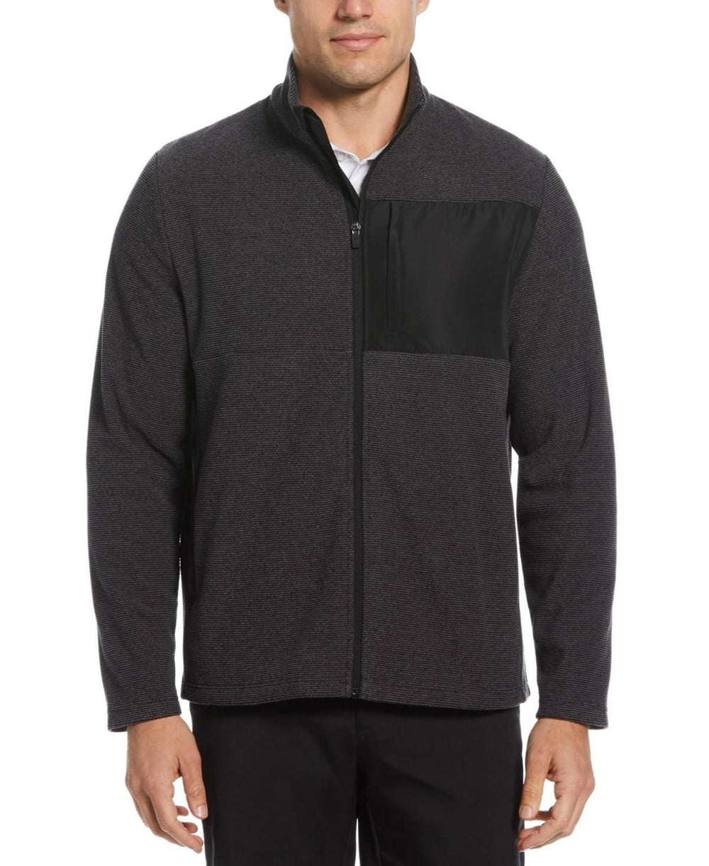 Pga Tour Men's Full-Zip Fleece Jacket - Caviar Heather