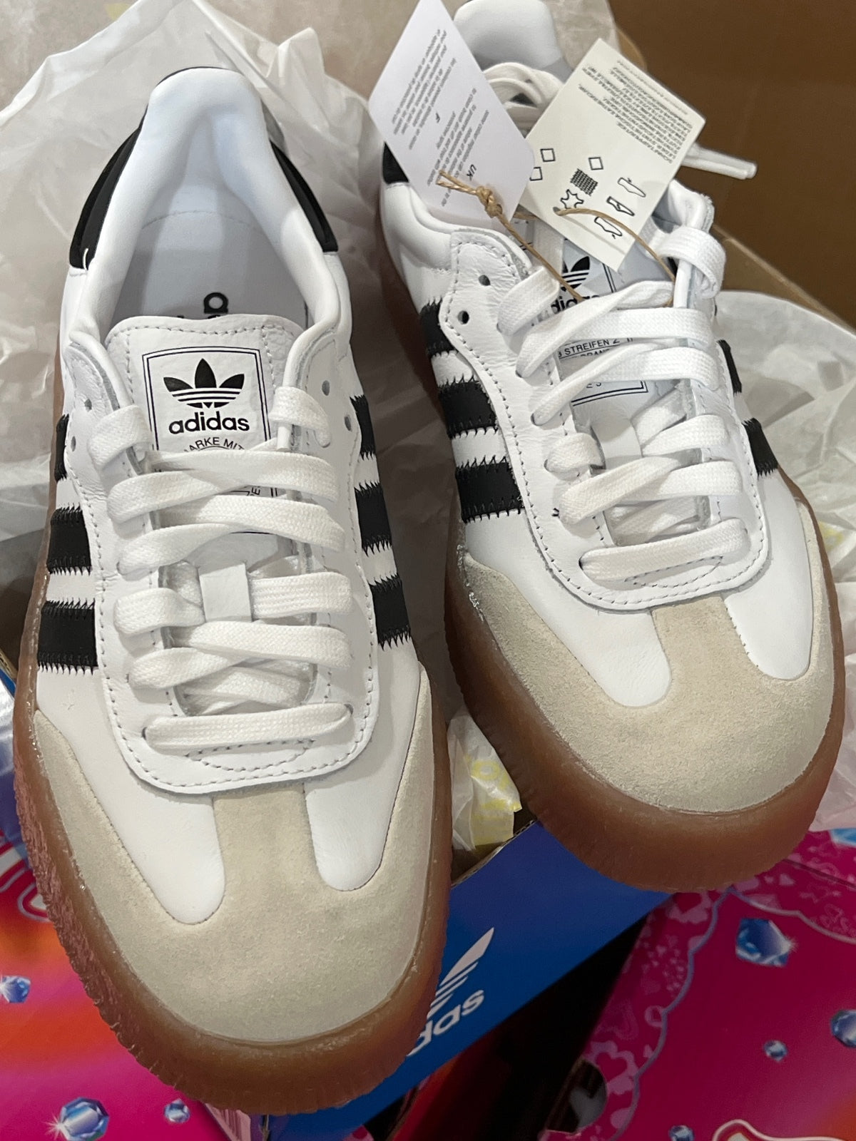Adidas Sambae "White/Black/Gum" sneakers