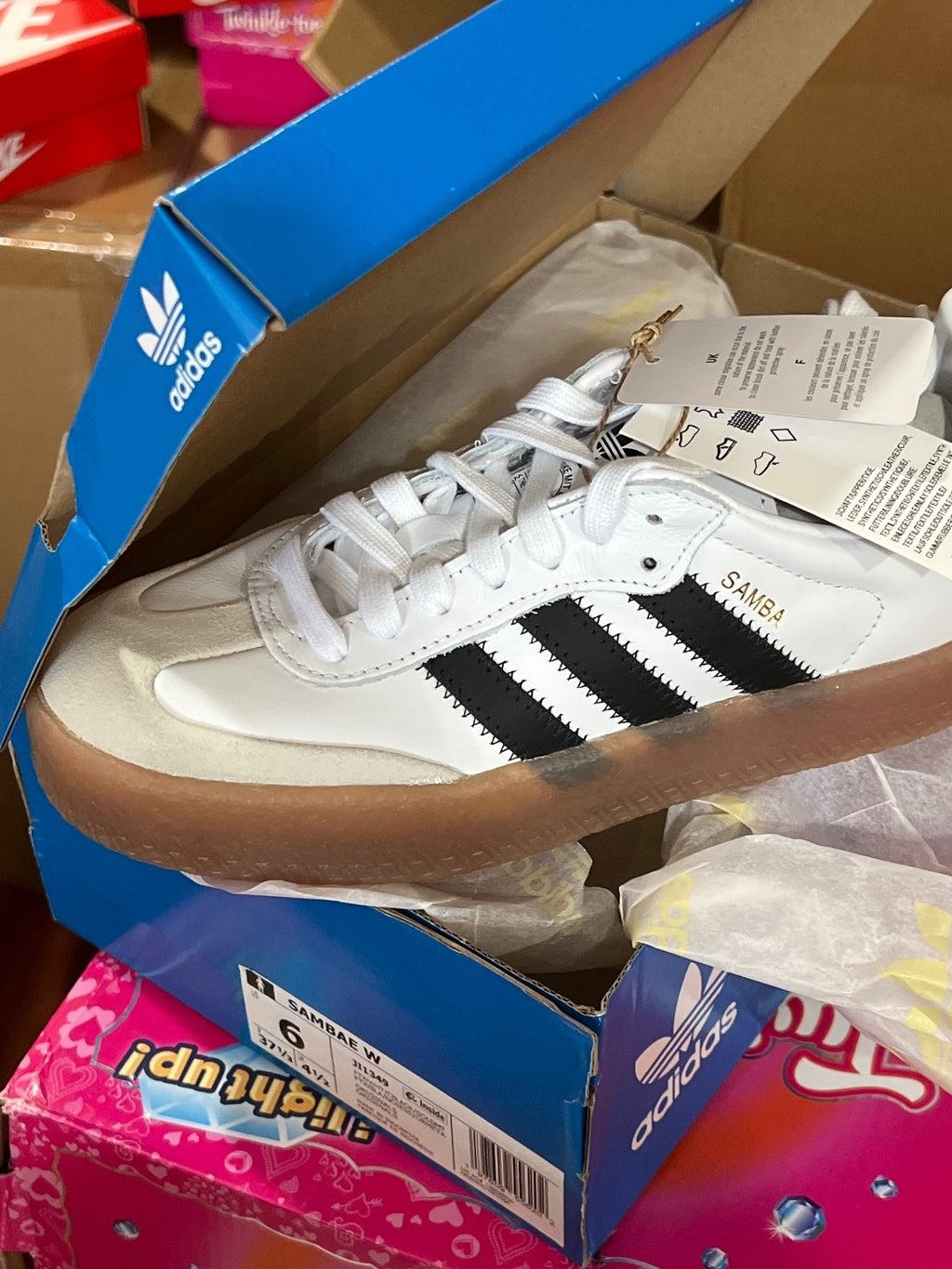 Adidas Sambae "White/Black/Gum" sneakers