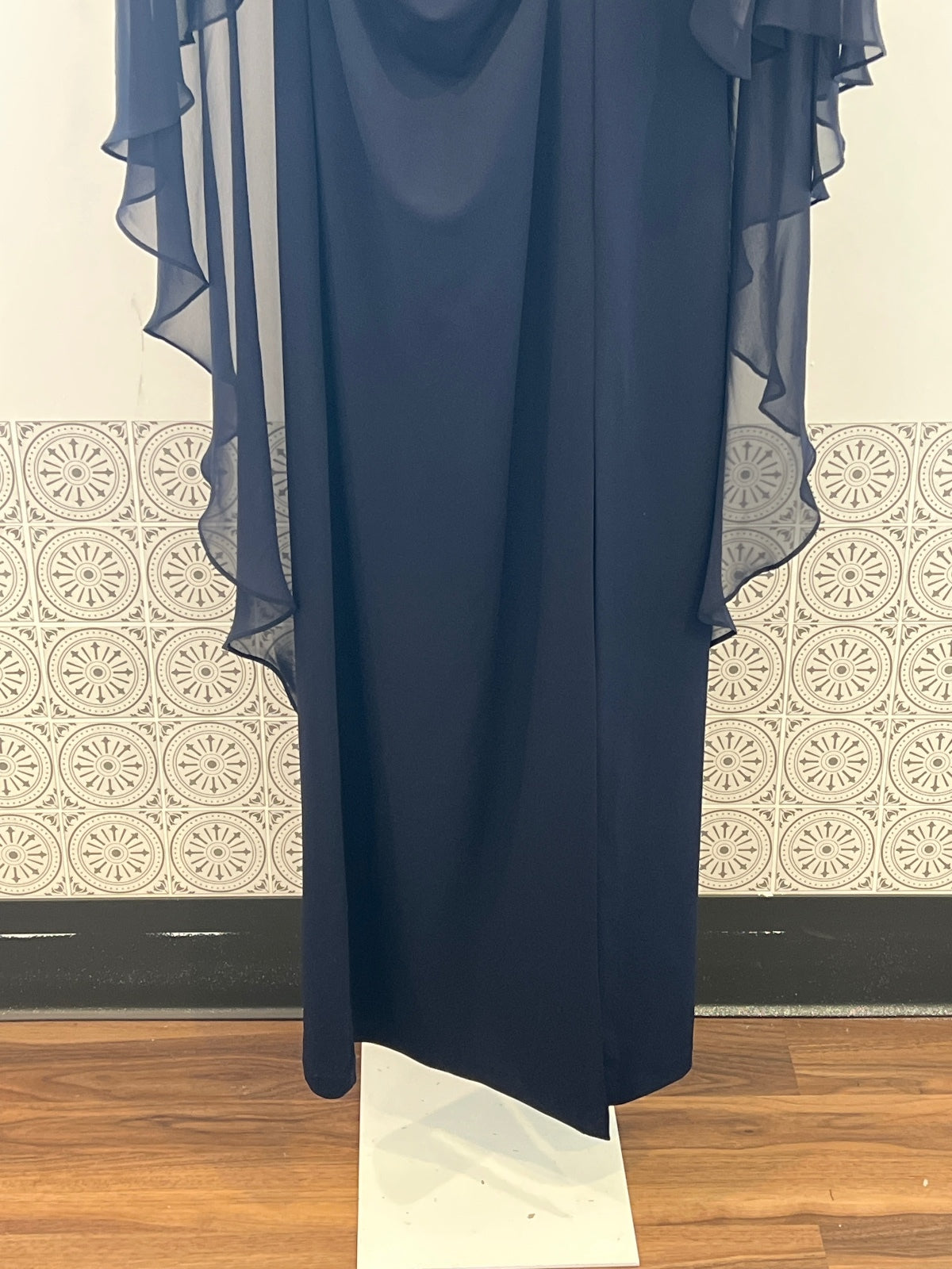 Macy's Xscape Petite Off-The-Shoulder Cape Dress