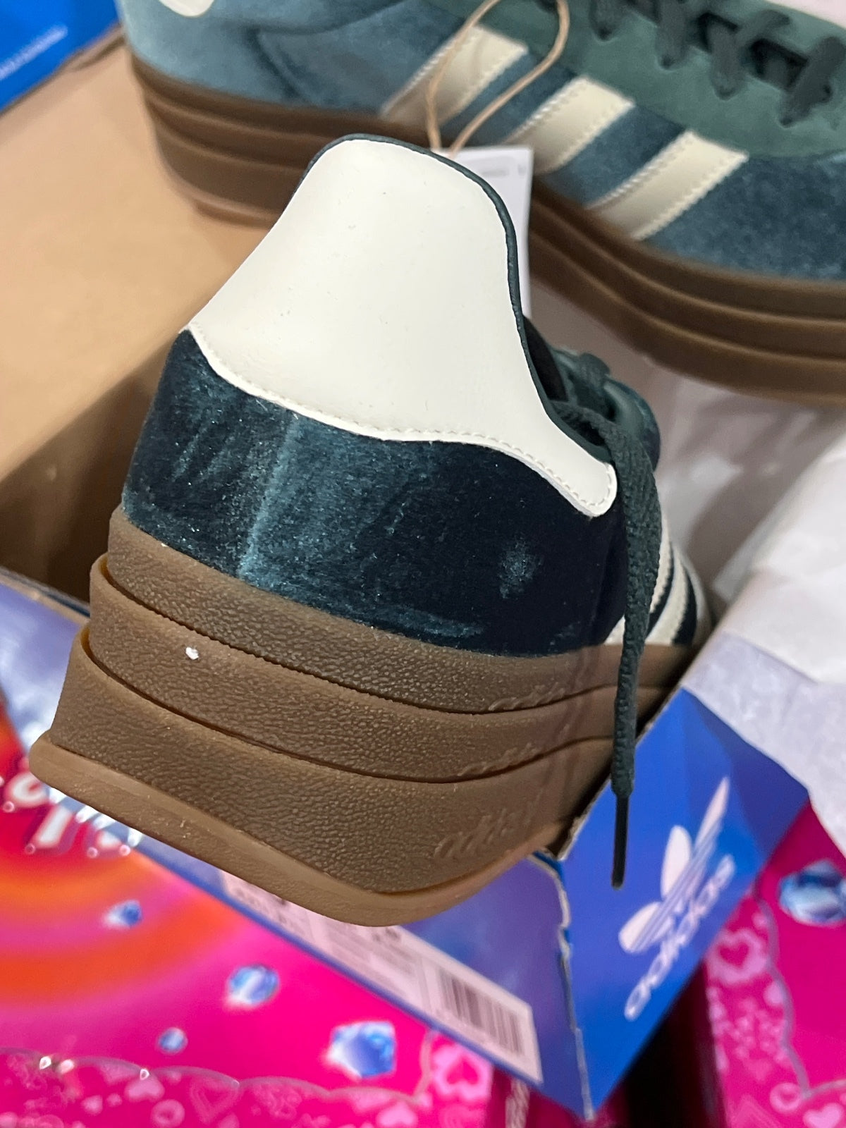 Adidas Gazelle Bold "Mineral Green/Putty Grey" sneakers