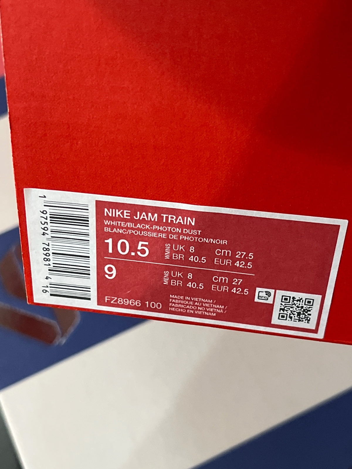 Nike x Futura Jam Train "Olympics - White" sneakers 10.5w/9m