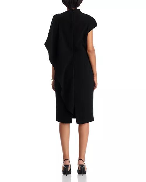 TERI JON BY RICKIE FREEMAN Embellished Cape Dress
