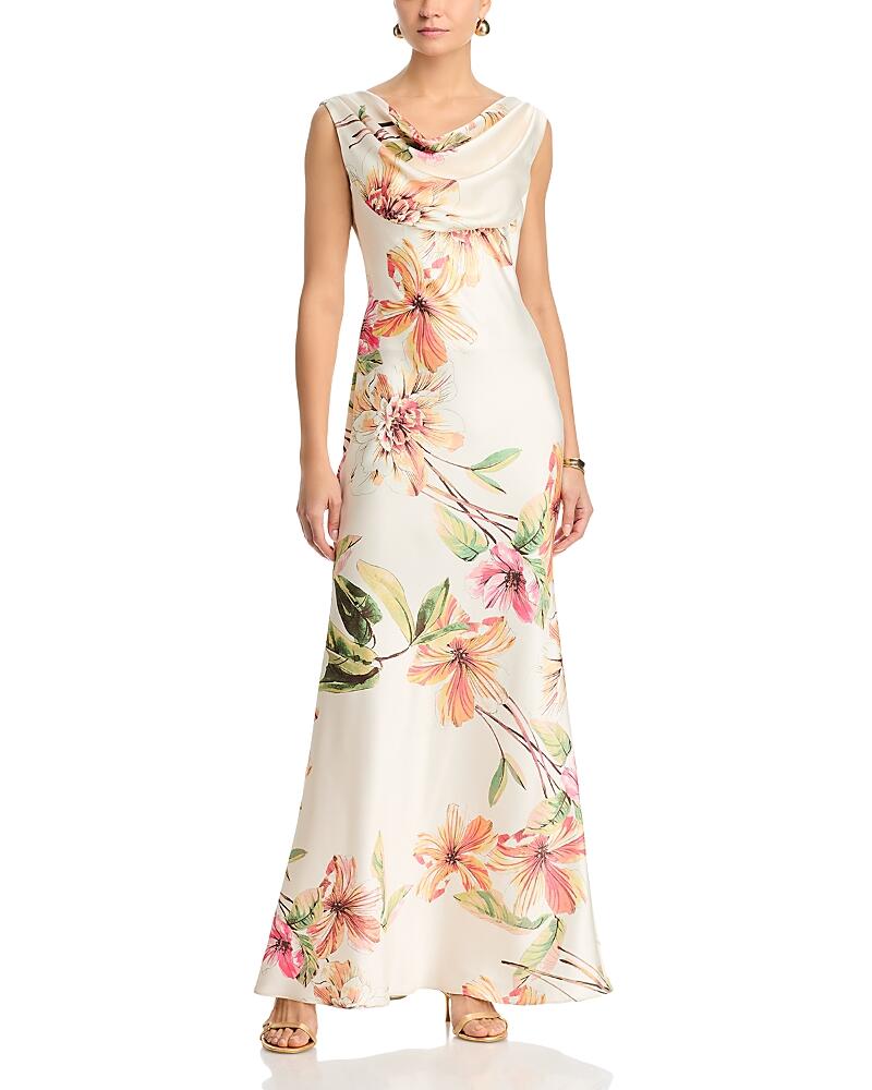 Eliza J Sleeveless Drape Neck Gown size 14 some snags