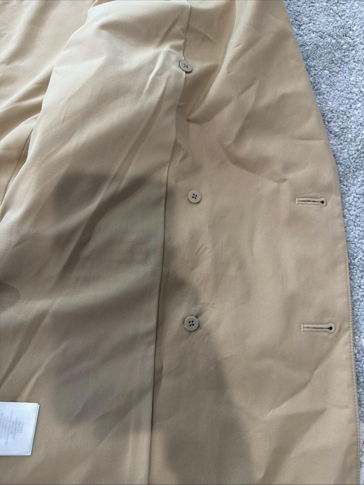 $295 Lauren Ralph Lauren Women’s Double-Breasted Cotton Twill Blazer Tan 14