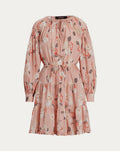 Lauren Ralph Lauren Floral Voile Tiered Tie-Neck Dress Pink size 16 new
