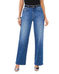 Vince Camuto Grommet High Rise Straight Jeans in Denim