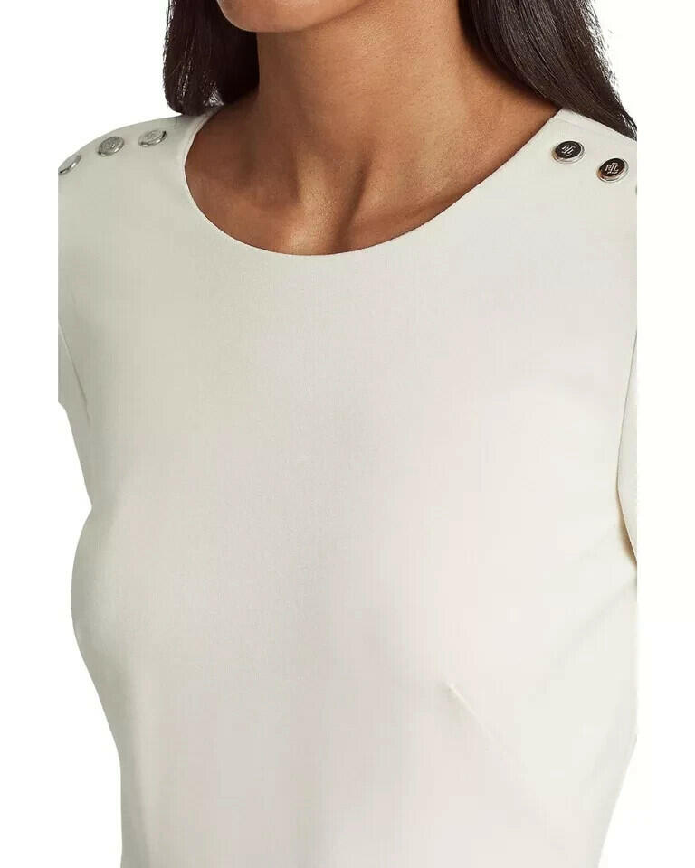 Lauren Ralph Lauren Women's Ponte Three-Quarter-Sleeve Dress Mascarpone