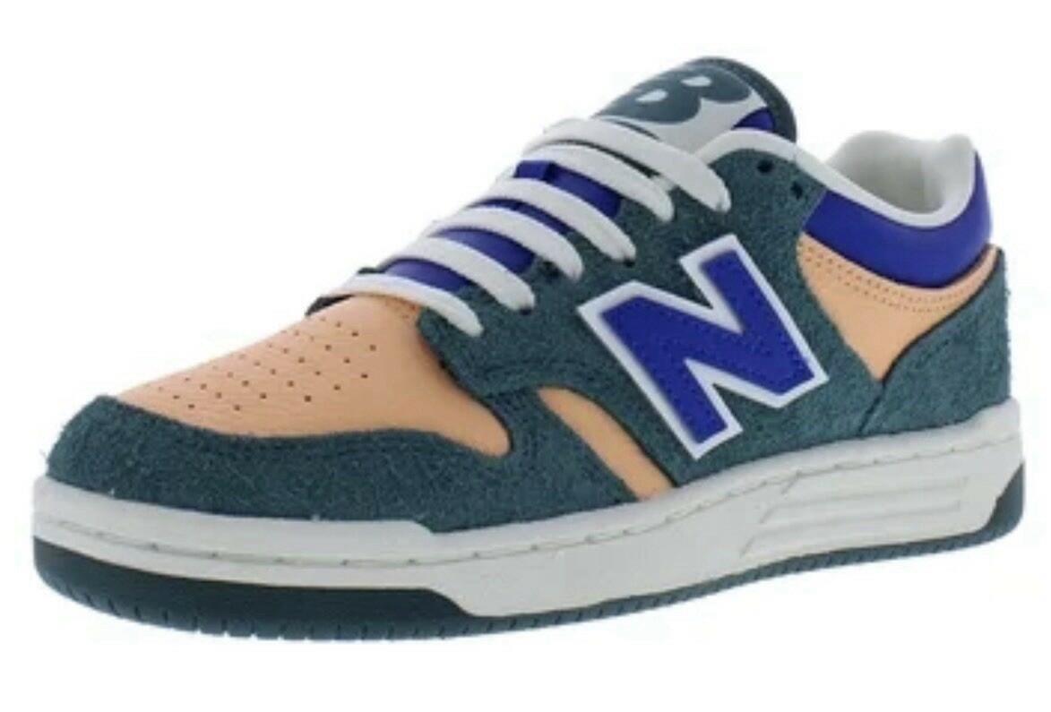 New Balance 480 GS Boys Shoes Color: Green/Orange/Multi-Colored
