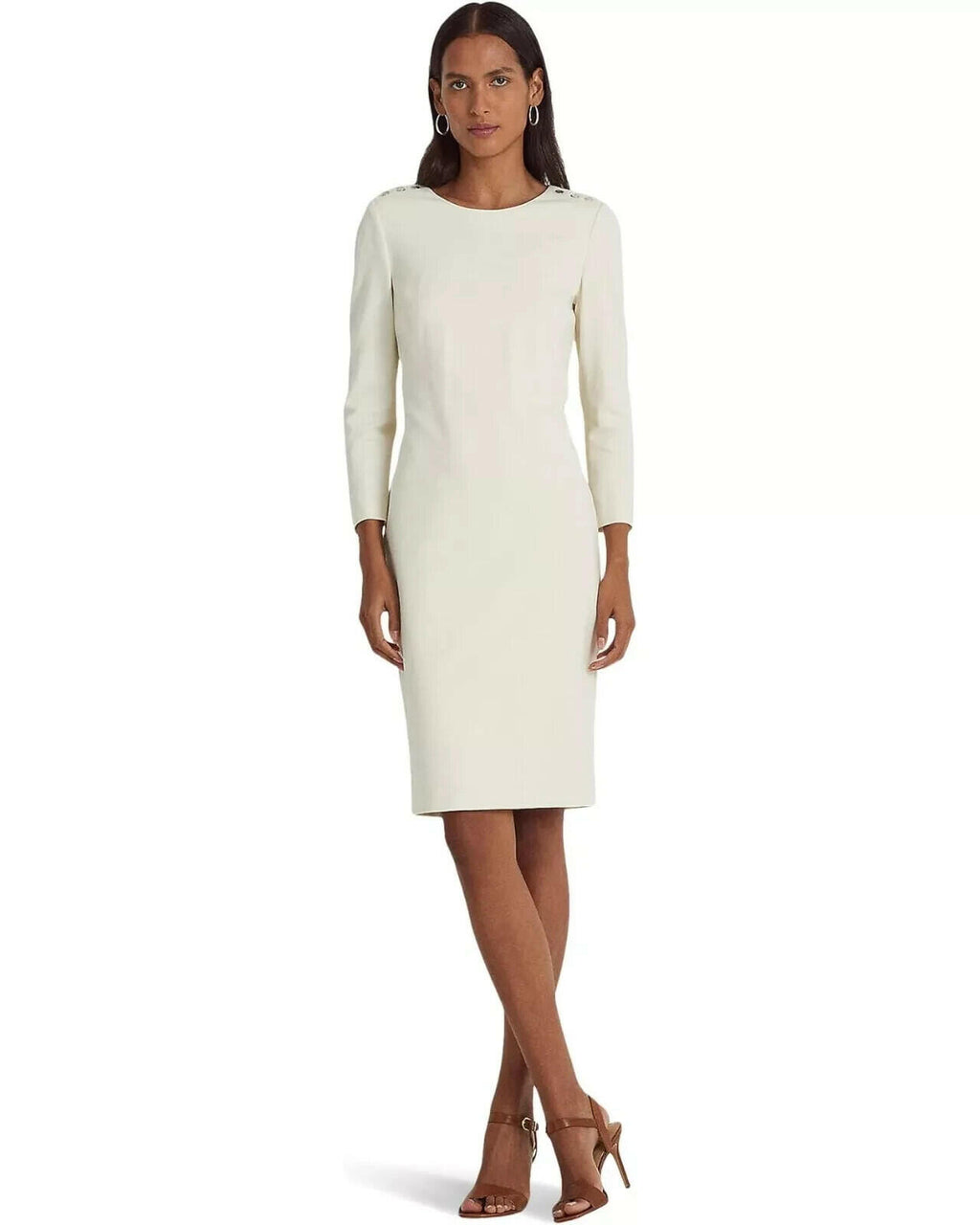 Lauren Ralph Lauren Women's Ponte Three-Quarter-Sleeve Dress Mascarpone