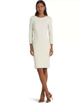 Lauren Ralph Lauren Women's Ponte Three-Quarter-Sleeve Dress Mascarpone