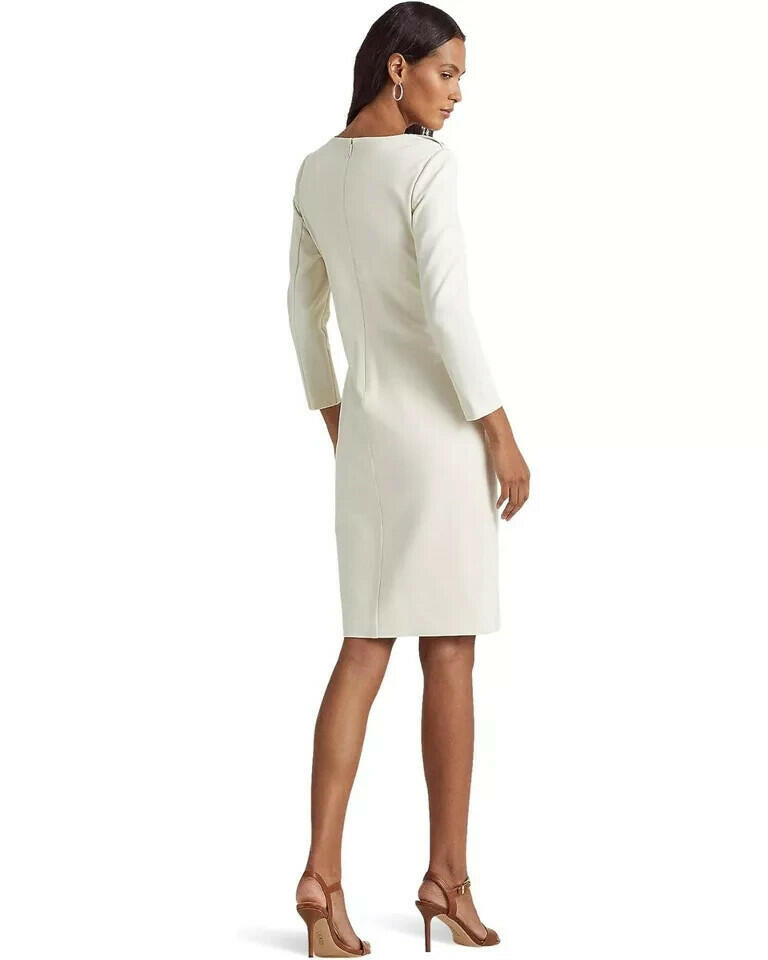 Lauren Ralph Lauren Women's Ponte Three-Quarter-Sleeve Dress Mascarpone