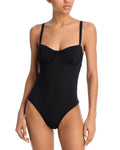 Aqua Underwire One Piece Swimsuit - Exclusive black and pink