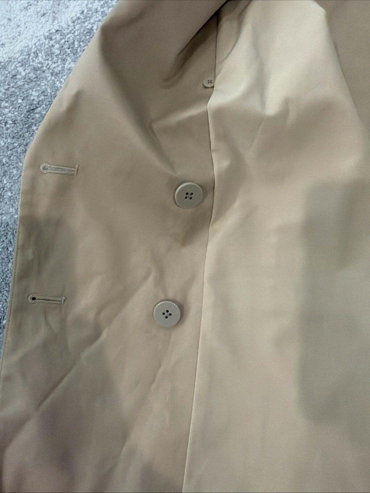 $295 Lauren Ralph Lauren Women’s Double-Breasted Cotton Twill Blazer Tan 14