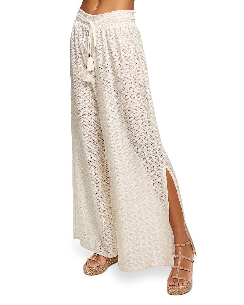 Ramy Brook Glora Crocheted Cover-Up Pants small ivory gold