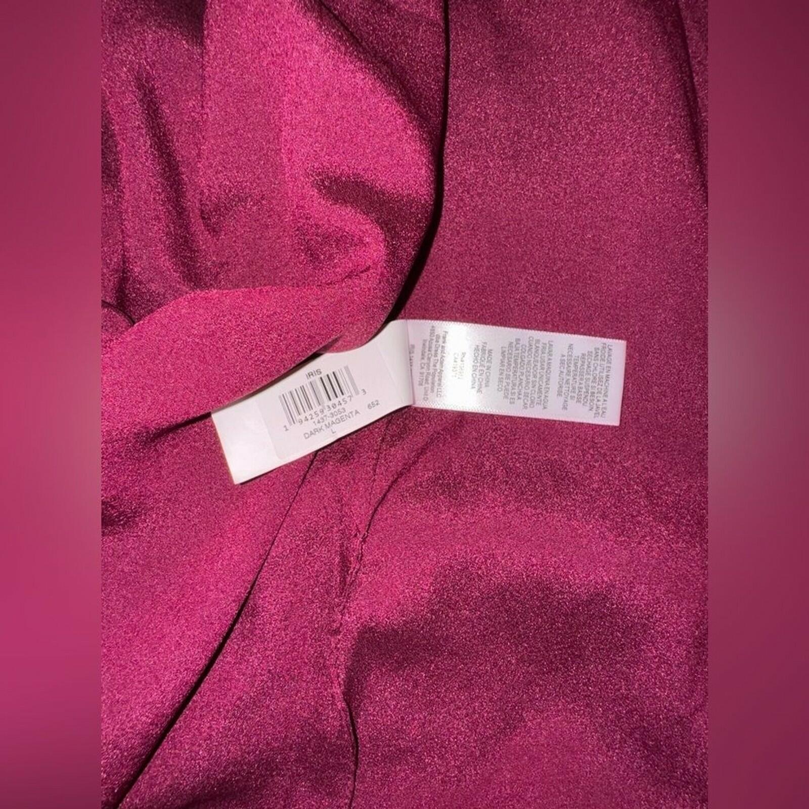 Dress the Population Dark Magenta Iris Dress slit gown Size M