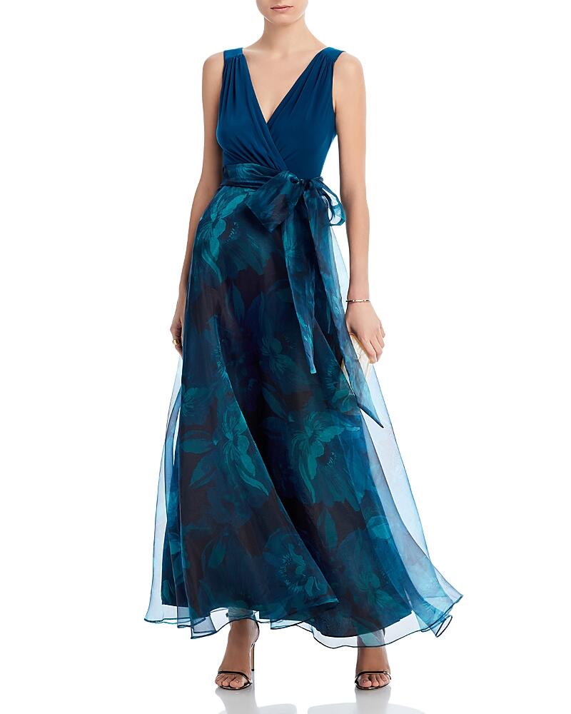 Eliza J Women's Organza-Skirt Bow-Waist Gown