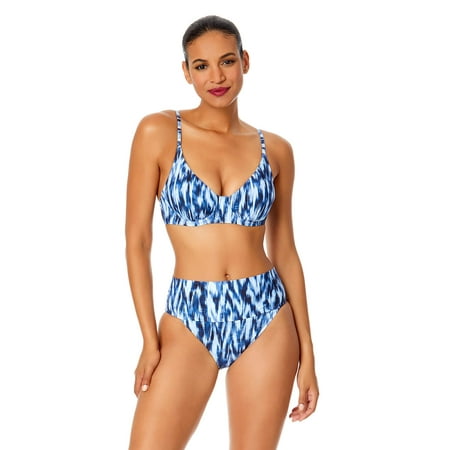Anne Cole Women s Tie Dye Ikat Elongated Triangle Underwire Bikini Swim Top