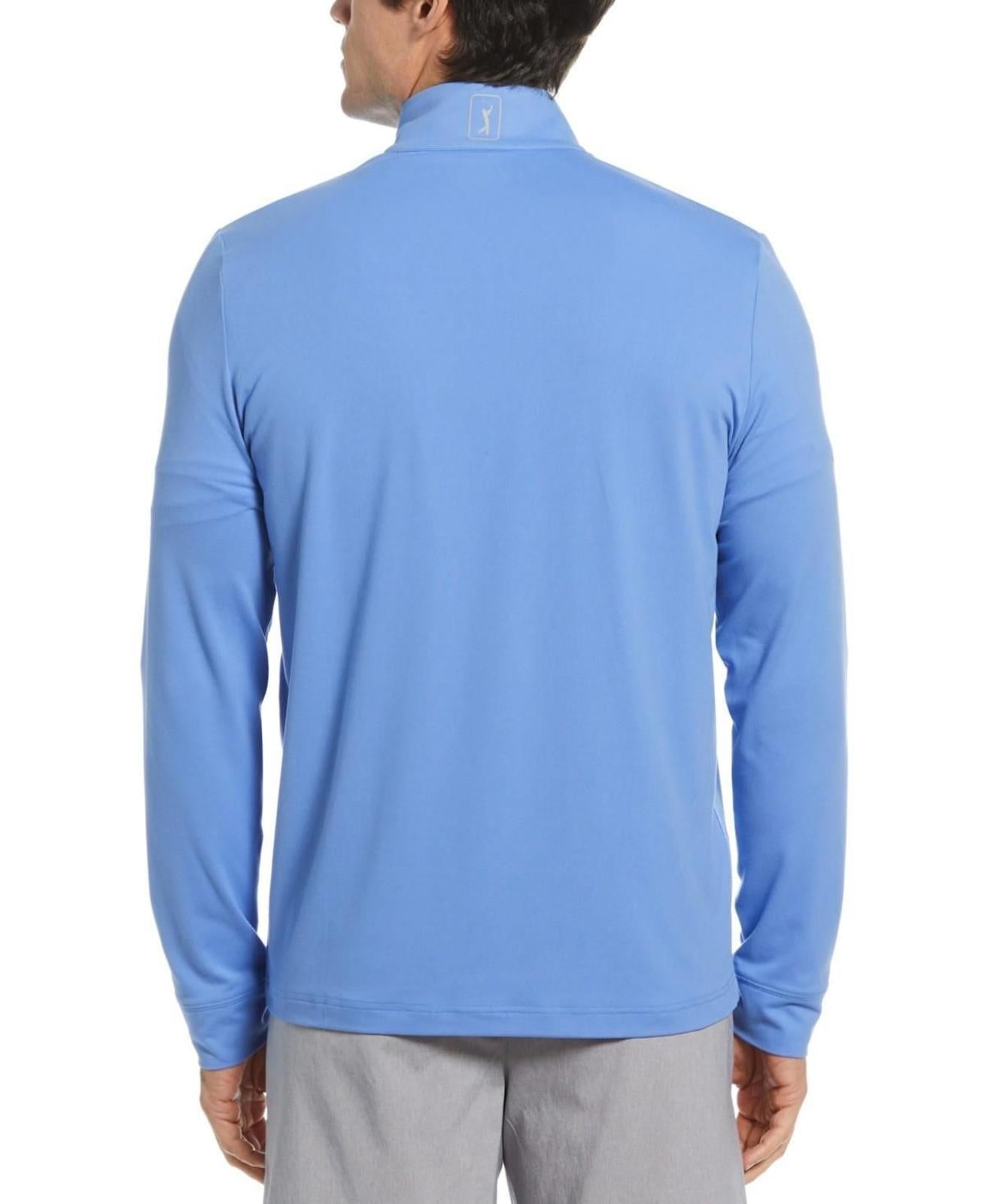 Pga Tour Men's Chest Stripe Ombre Long Sleeve Quarter-Zip Sweater - Provence