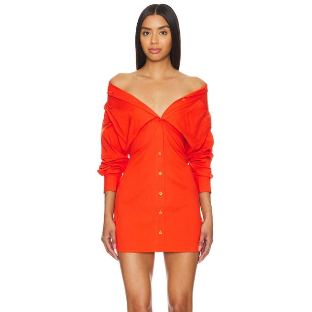 GOOD AMERICAN Shirt Dress in Cotton-poplin roma 002