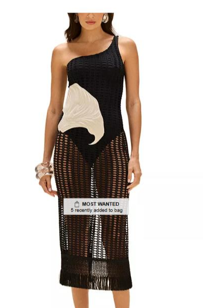 Mesh Printed Beach Dress with Selene Embroidery by PatBO