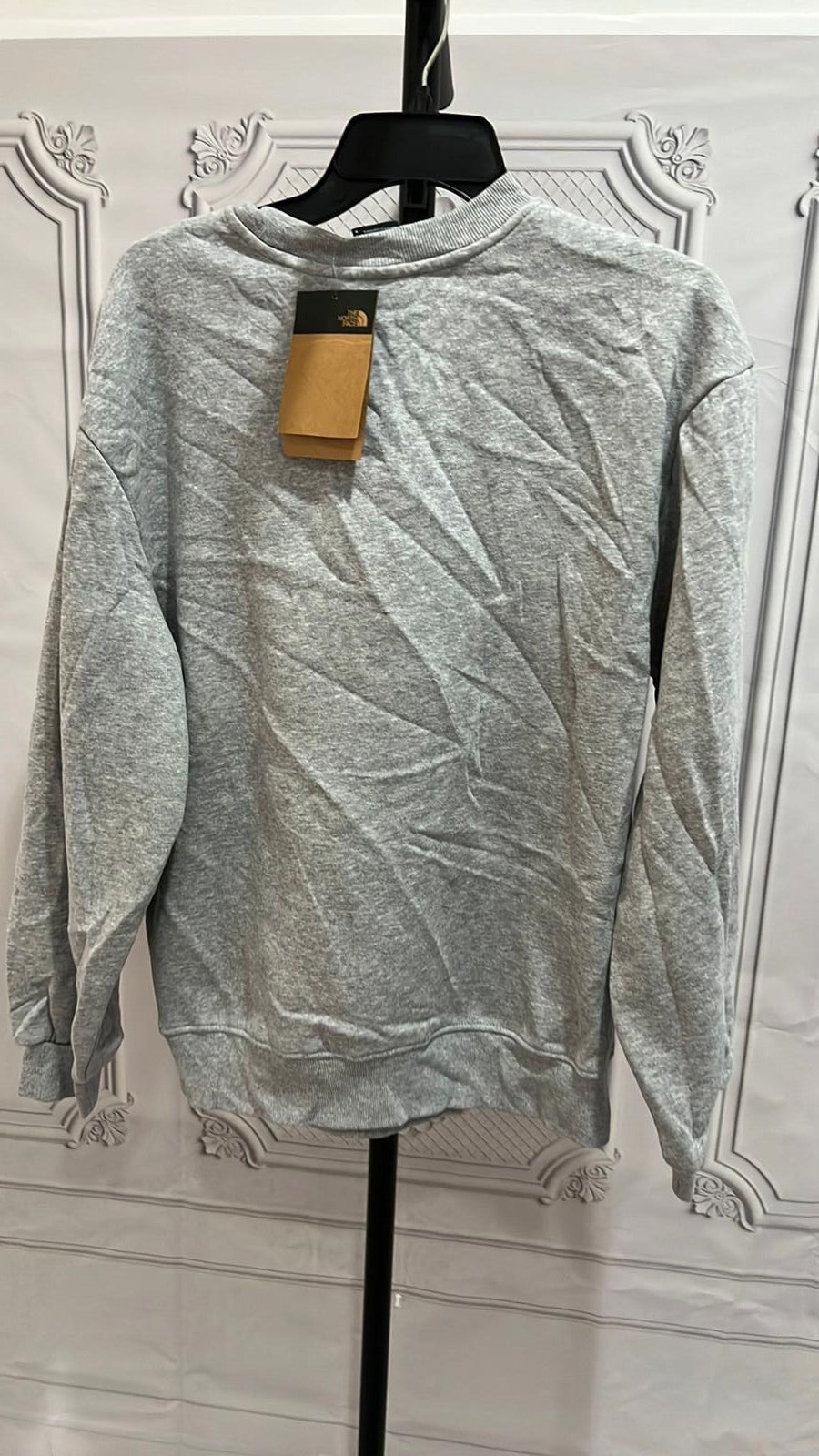 The North Face Womens Fit Crewneck Sweatshirt  Grey Solid