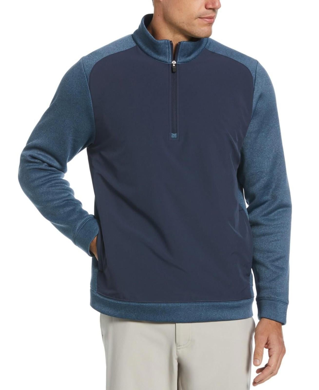 Pga Tour Men's Quarter-Zip Fleece Sweatshirt - Modd Blue Hthr