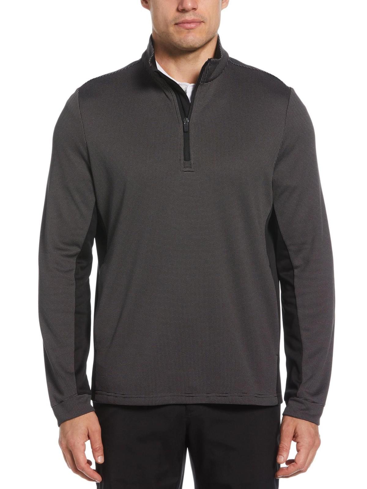 PGA TOUR Men's Micro Jacquard Quarter Zip Golf Jacket